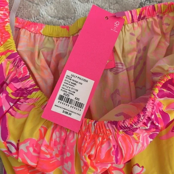 Lilly Pulitzer yellow pink dress - Picture 7 of 8
